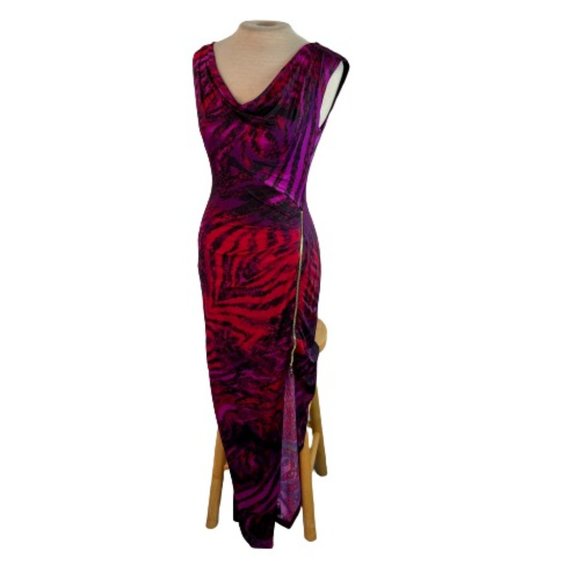 Cache Cache Dresses & Skirts - Cache Stretch Knit Bodycon Maxi Dress Purple Red
